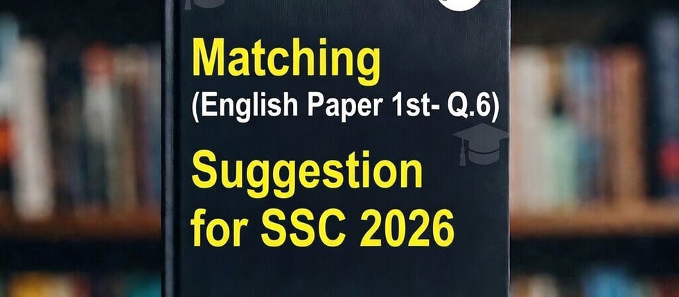 Matching (Eng.1st Q.6) Suggestion for SSC 2026