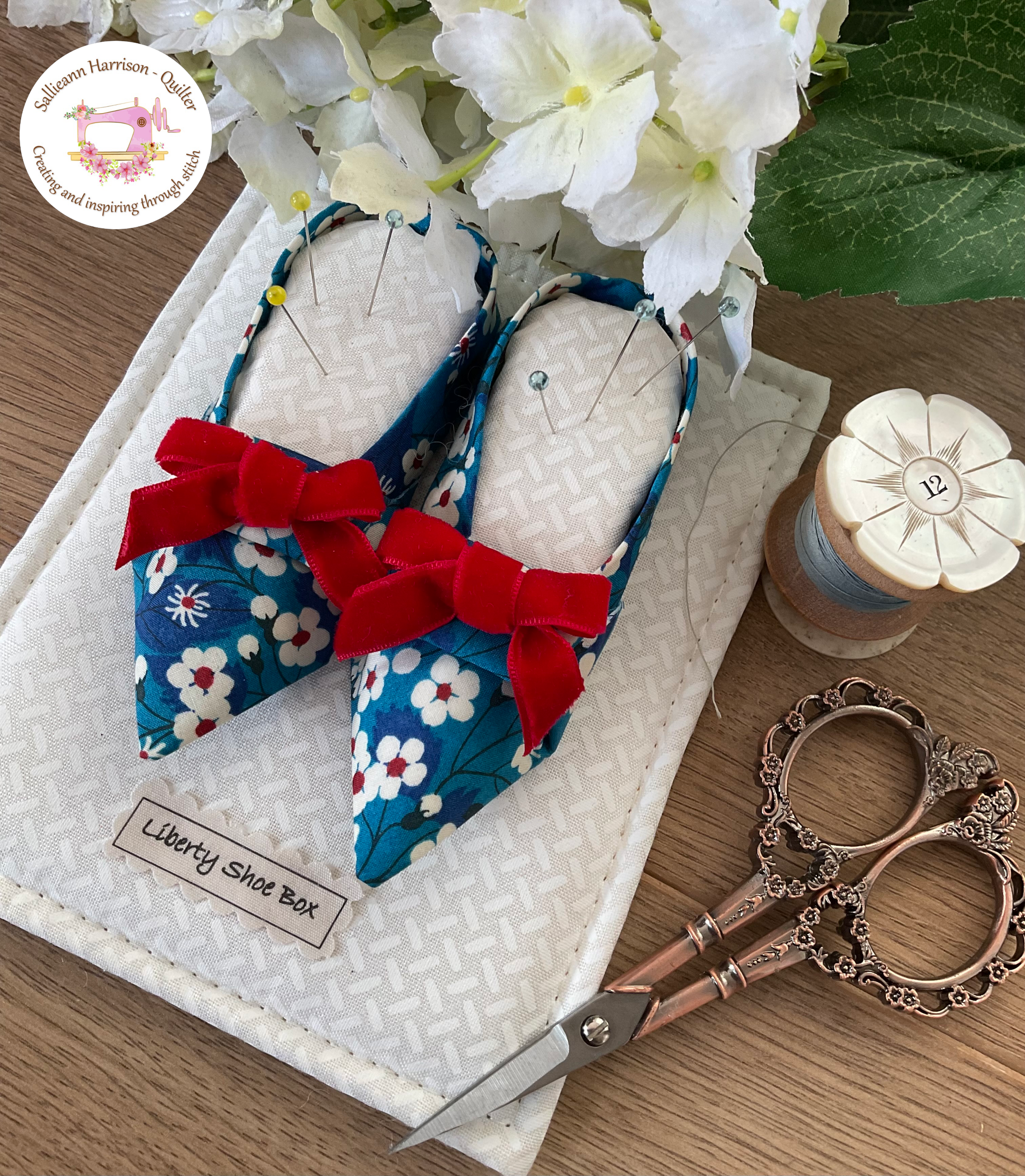 Complete Kit to make the Liberty Shoe Box Pincushion (purple colourway)