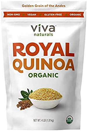 Viva Naturals Organic Quinoa, 4 LB - 100% Royal Bolivian Whole Grain
