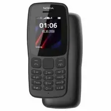 New Nokia 106 Dual Sim (Unlocked) LED Torch Basic Mobile Phone - Black