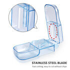 2pcs Tablet Divider Reusable With Blade Storage Compartment Vitamins Pill Cutter