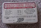 Old Tin Boots Iodized Throat Tablets with Hinged Lid (Empty). B31