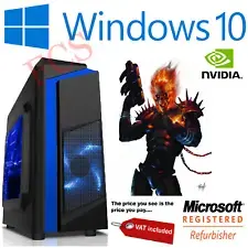 Fast Gaming PC Intel Quad Core Computer 4GB Ram 500GB HDD + 2GB Graphics HDMI