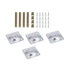 Leg Level Fixing Mounting Plates Brackets Angled Plates Screws Furniture Use