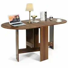 Folding Dining Table Wooden Study Workstation PC Laptop Table Home Office Use