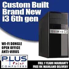 BRAND NEW WINDOWS 10 CORE i3 6TH GEN COMPUTER TOWER PC 500GB SATA HDD 8GB DDR4