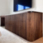 walnut dresser that is sophisticated and fluted