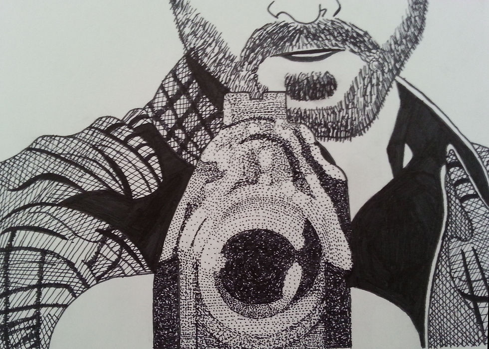 Line Composition Portrait- Ink