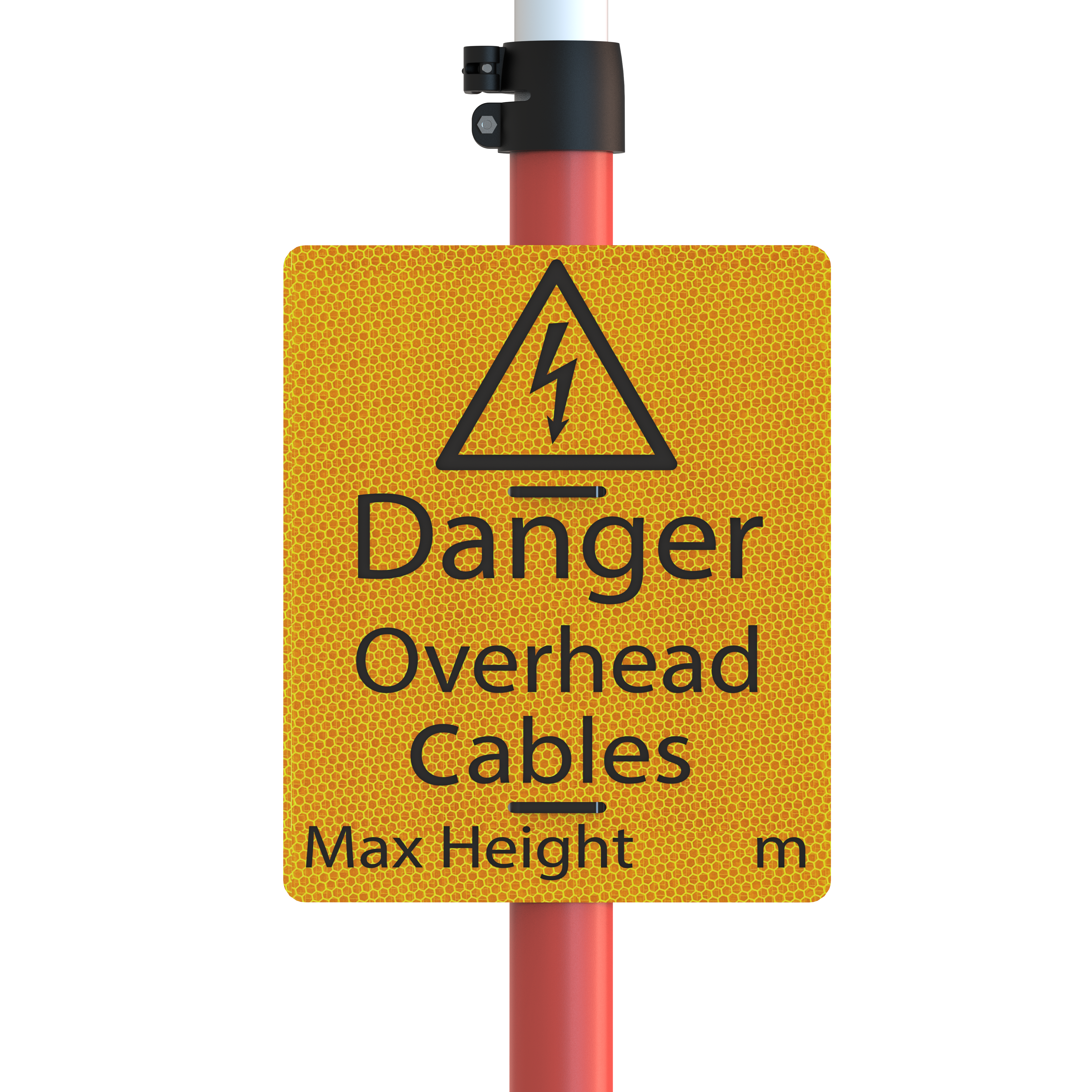 GS6 Danger Overhead Cables Max Height Sign RA2