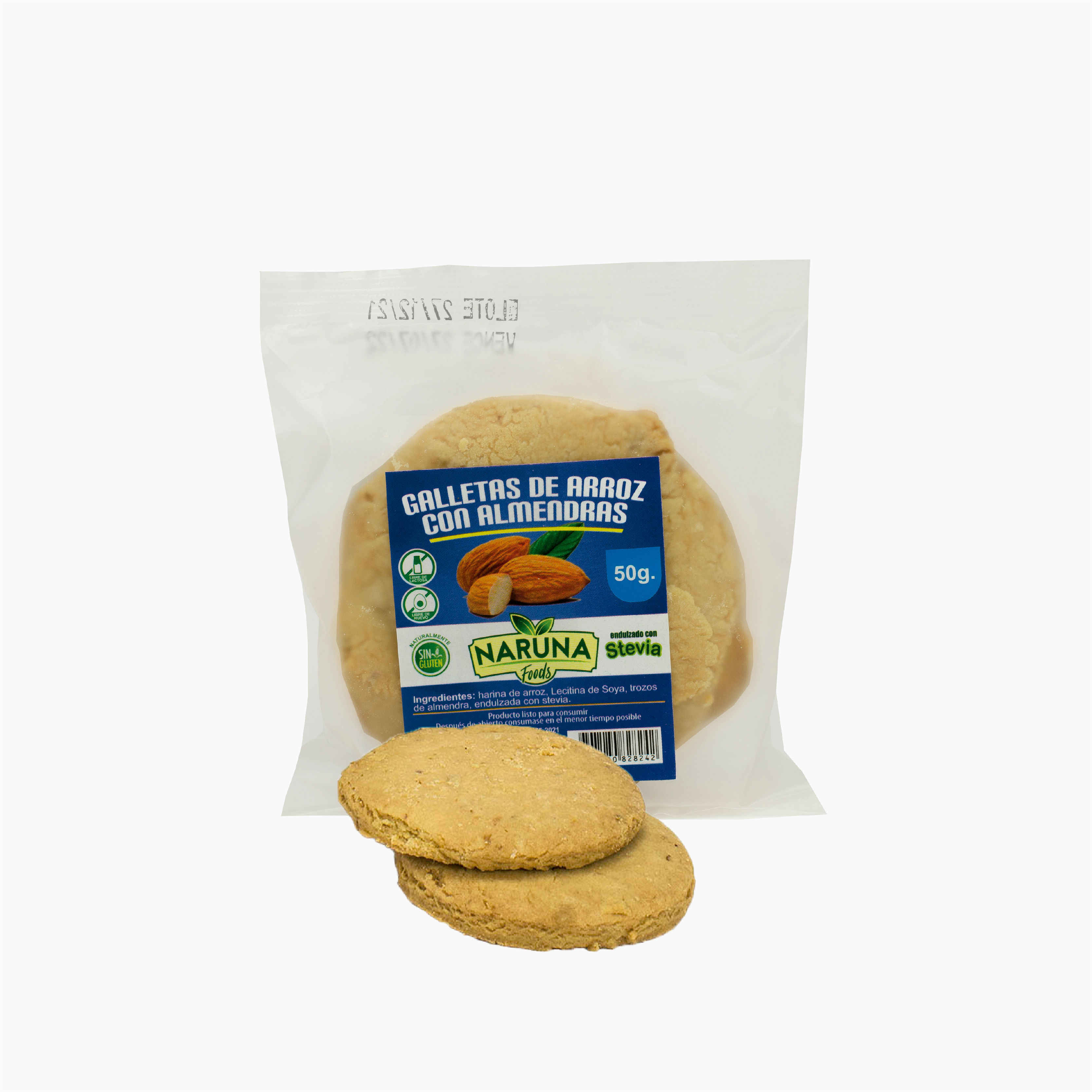 Galleta de arroz con almendras | Naruna