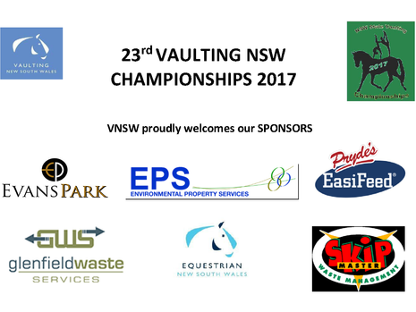 Thank you to our Sponsors for VNSW State Championships
