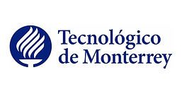 Logo de ITESM, con antorcha estilizada de color blanco dentro de un círculo azul, junto al texto "Tecnológico de Monterrey"