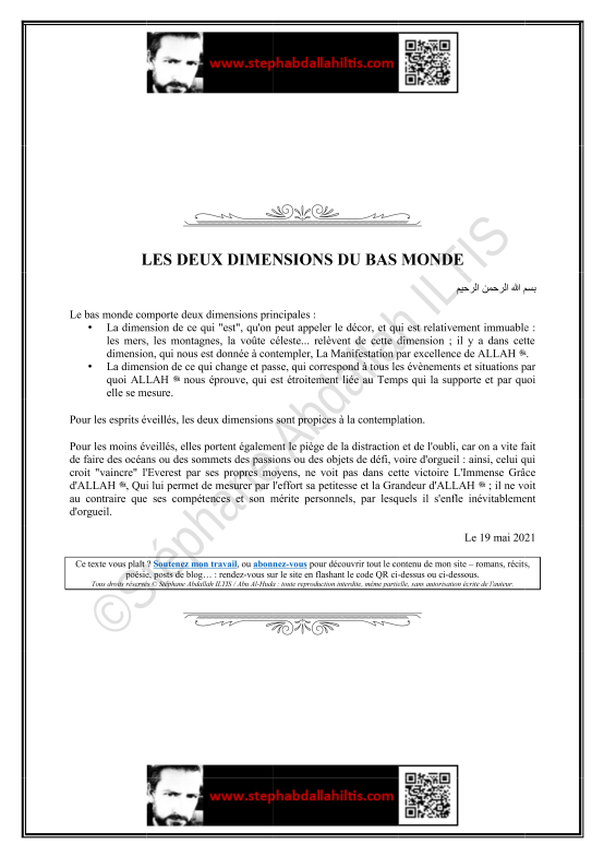LES DEUX DIMENSIONS DU BAS MONDE (PDF)