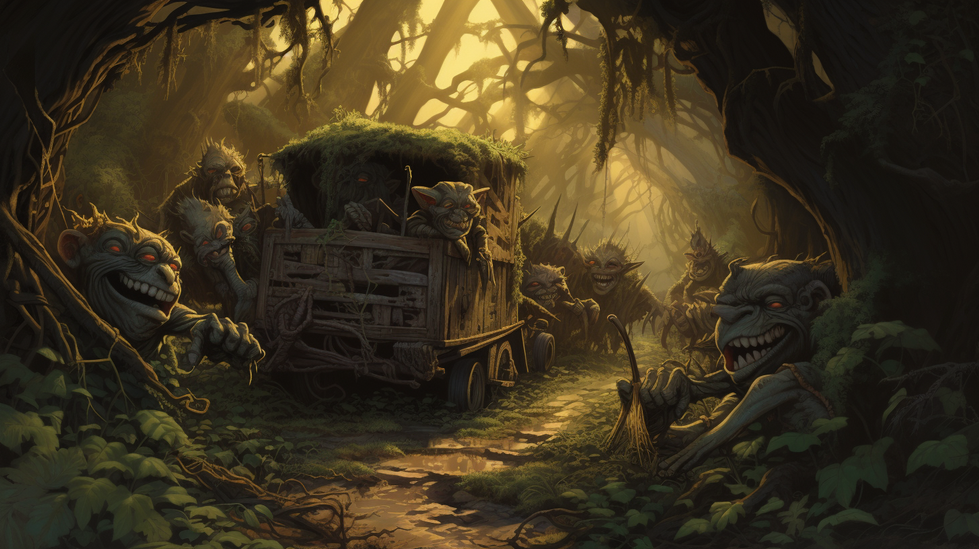 Goblins with cart
