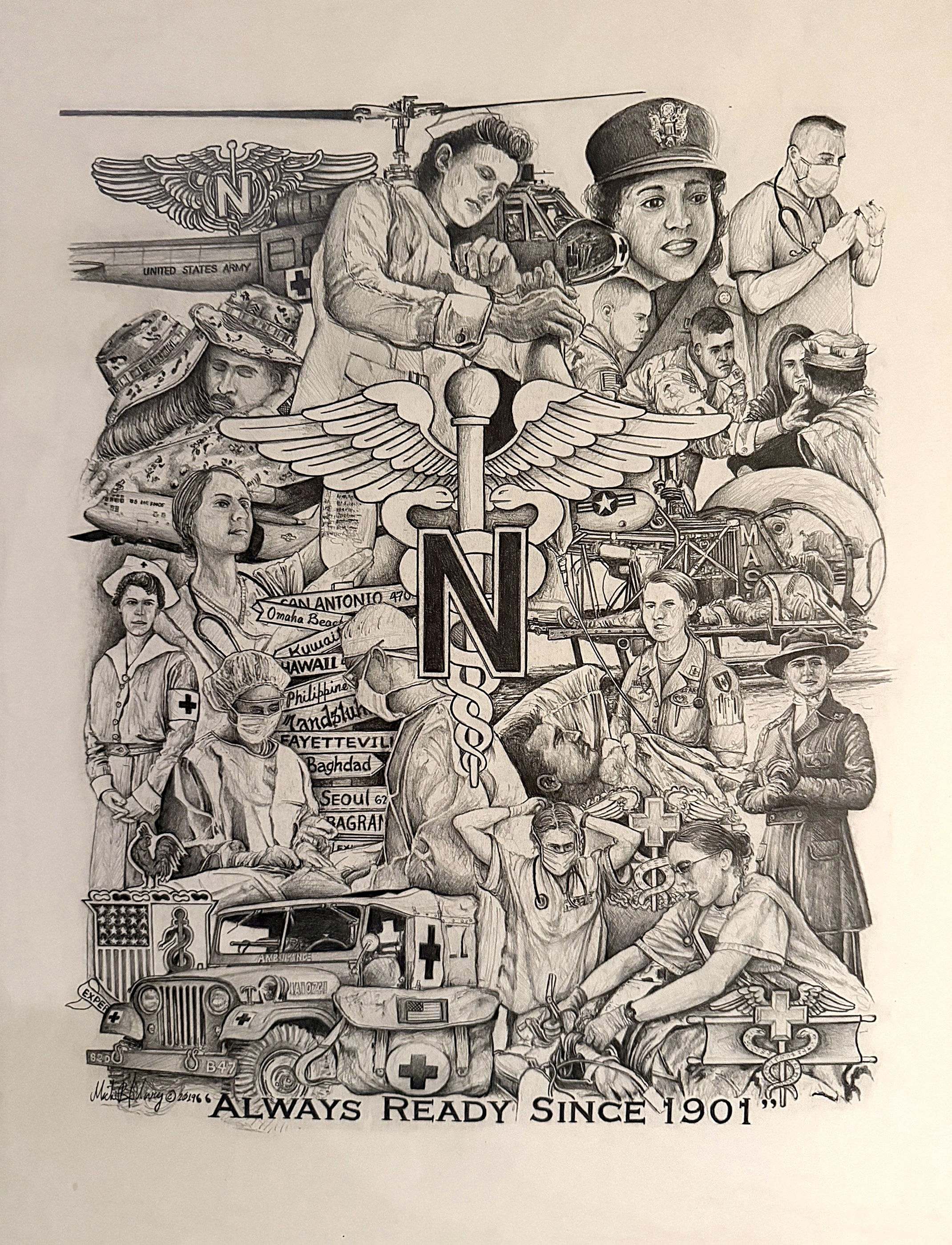 Original "Always Ready Since 1901" for the US Army Nurse Corps
