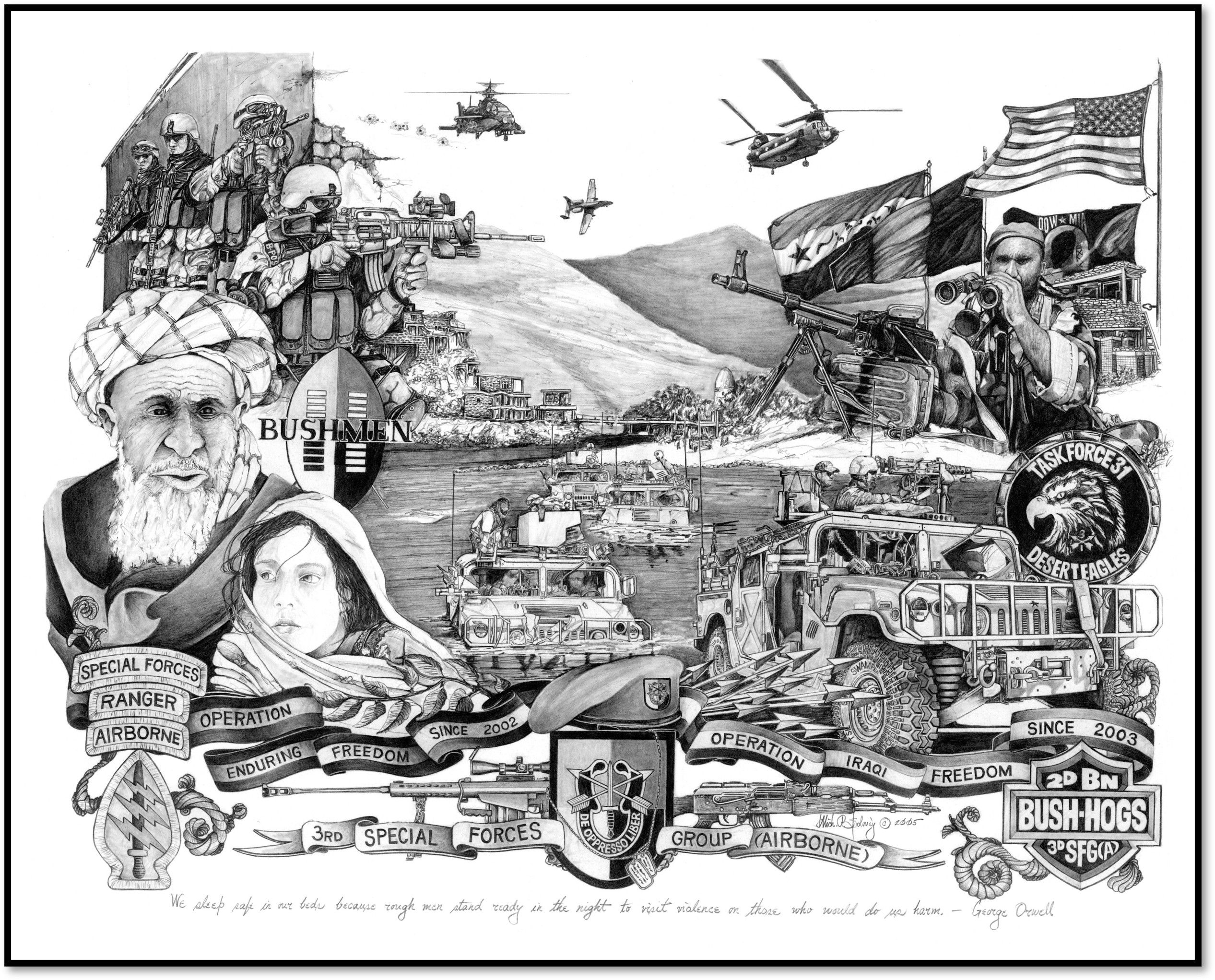"Vanguards of Freedom" Artist Proof for 3rd Special Forces Group