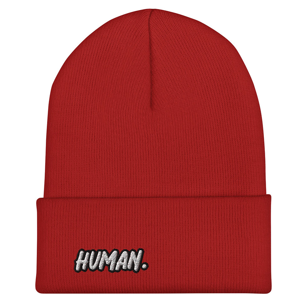 Thumbnail: Cuffed Beanie copy "Human"