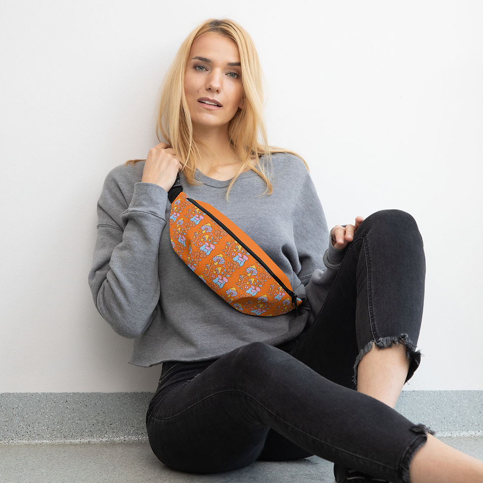 Miniature : Mushroom Lovers Orange Fanny Pack
