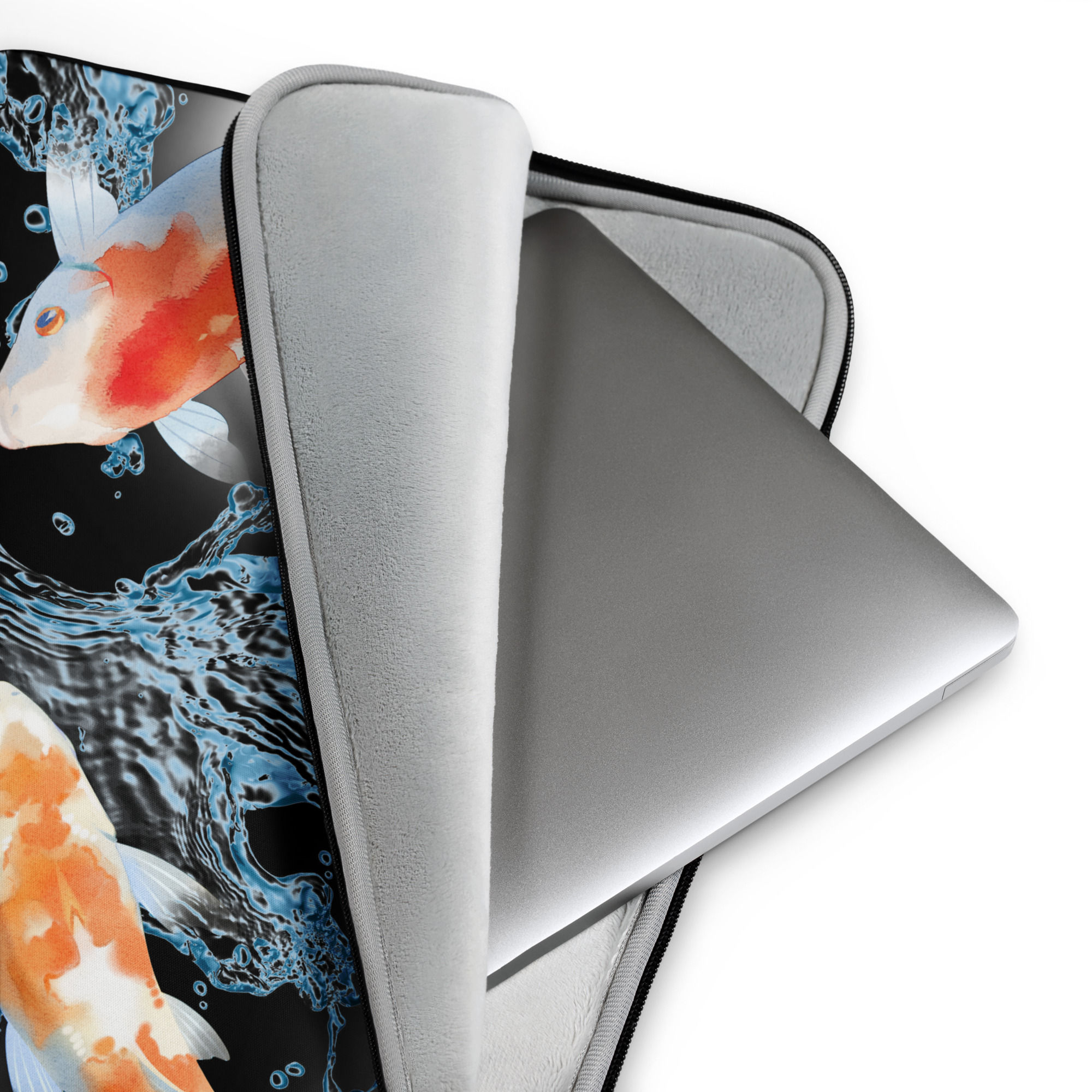 Laptop Sleeve 14" 15" Moon Koi Fish Water