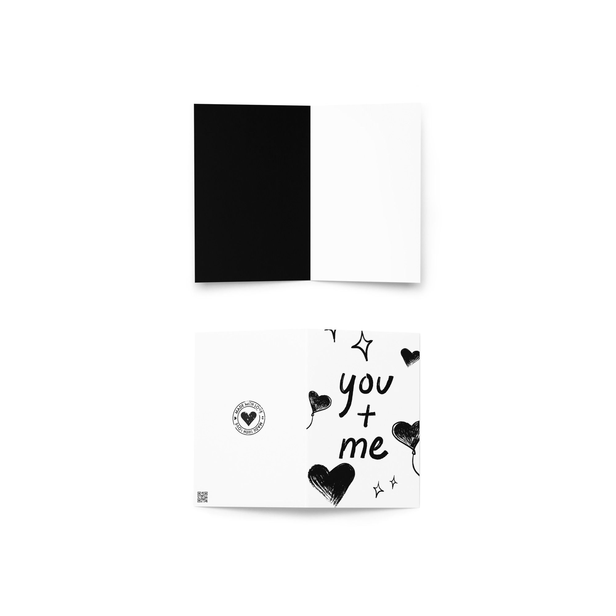 Greeting card "You + Me" 