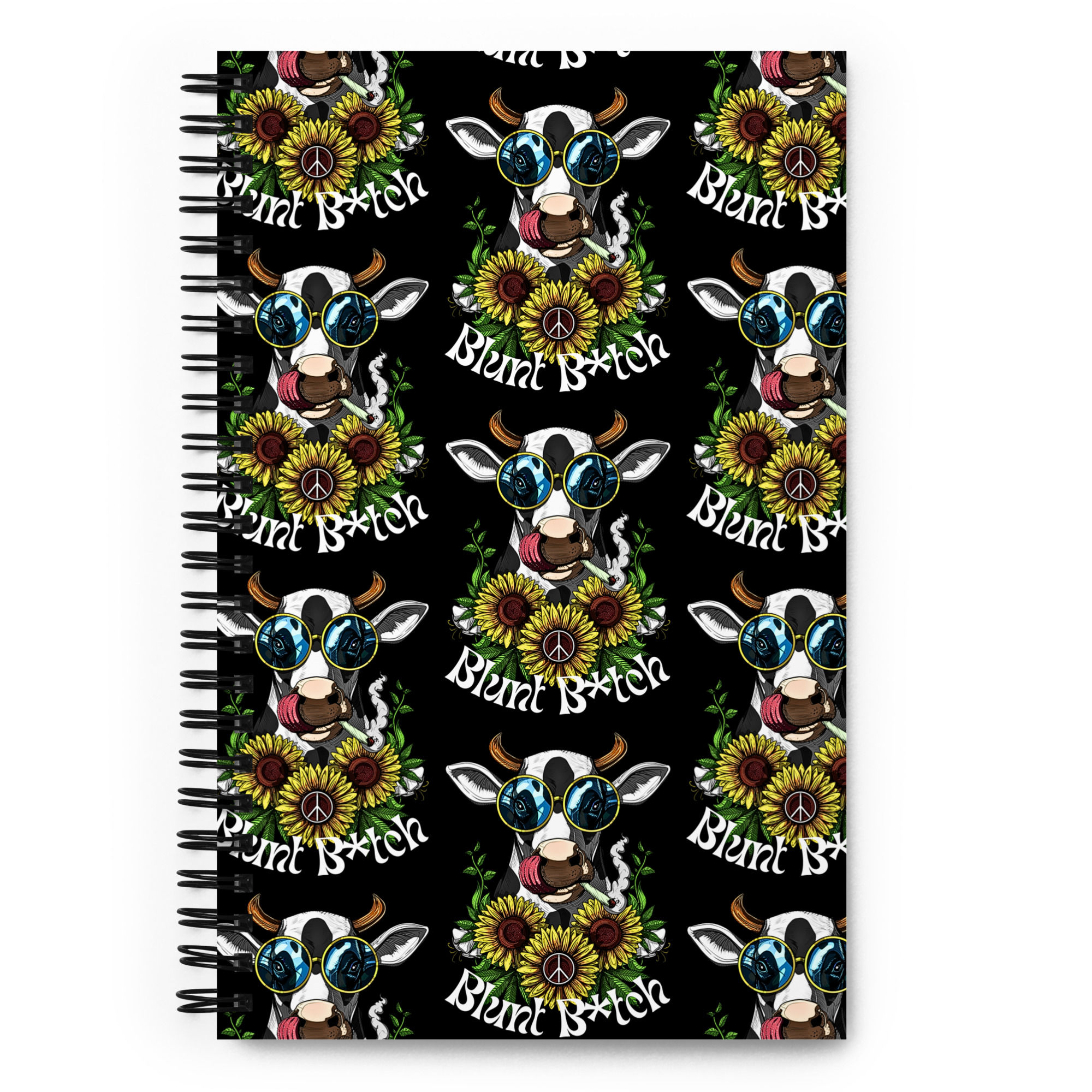 Spiral Notebook Cute 420 Stoner Cow 