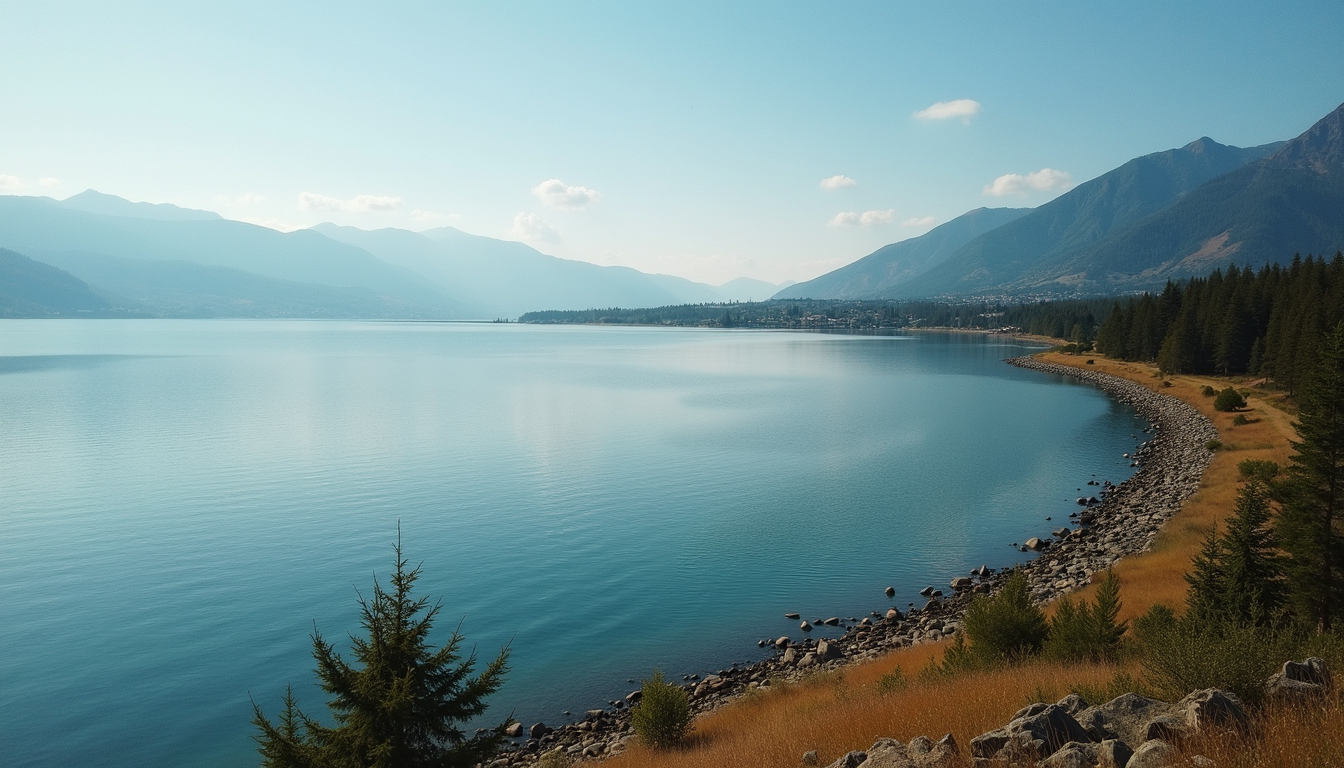 Scenic view of West Kelowna and Okanagan Lake