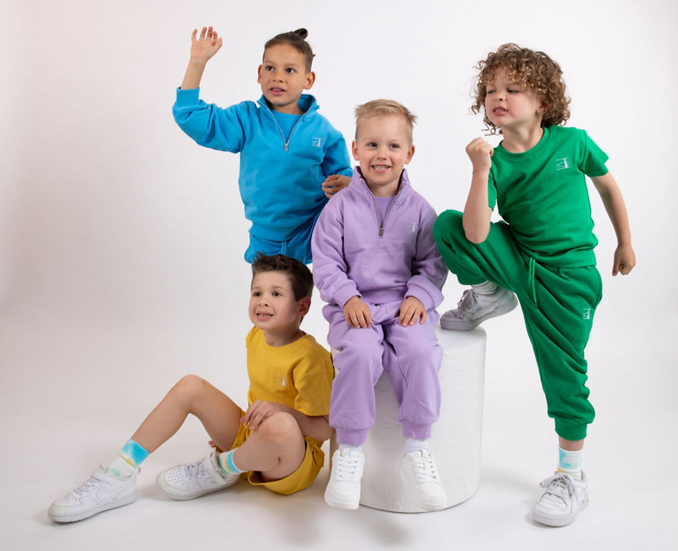Children in colourful clothing