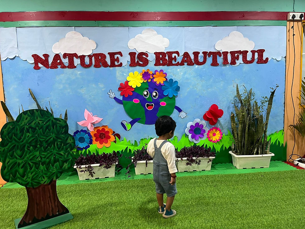 My son at the playschool event