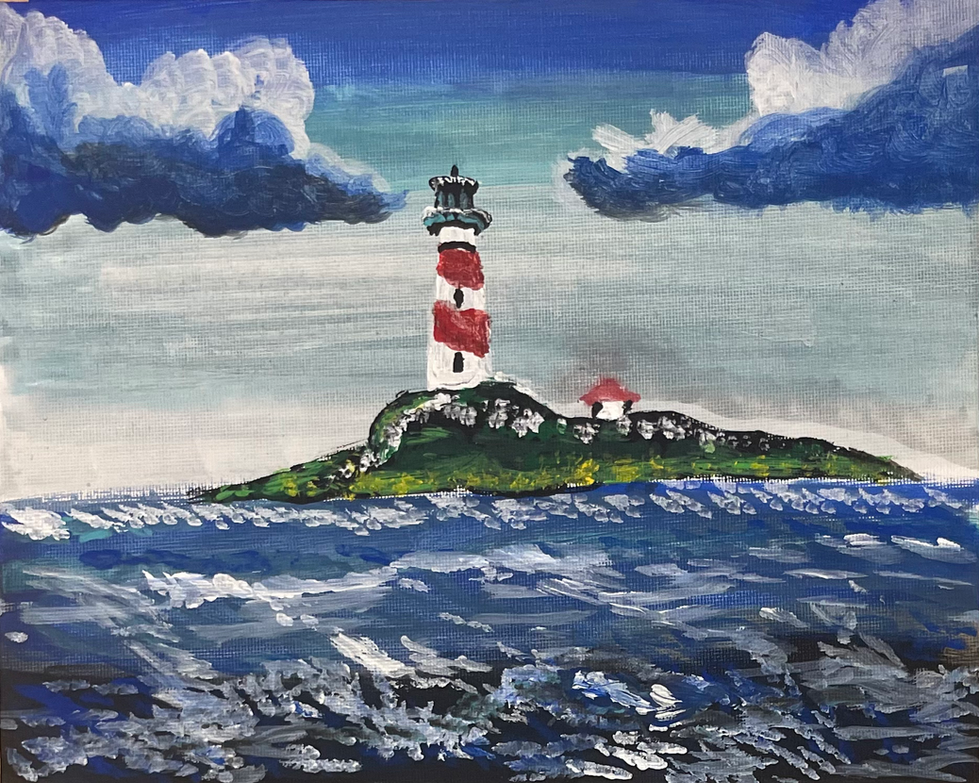 Lighthouse on Rock April 2025