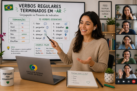 Verbos regulares terminados en -AR en portugués: guía completa