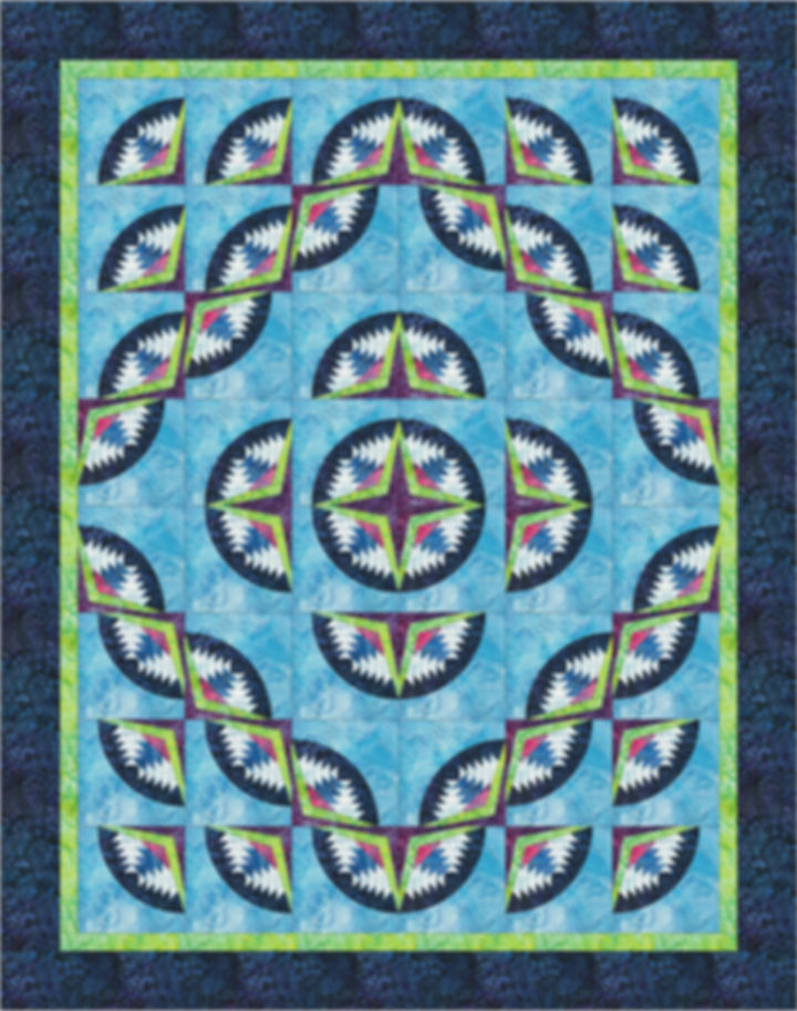 Drunken Pineapple Digital Quilt Pattern