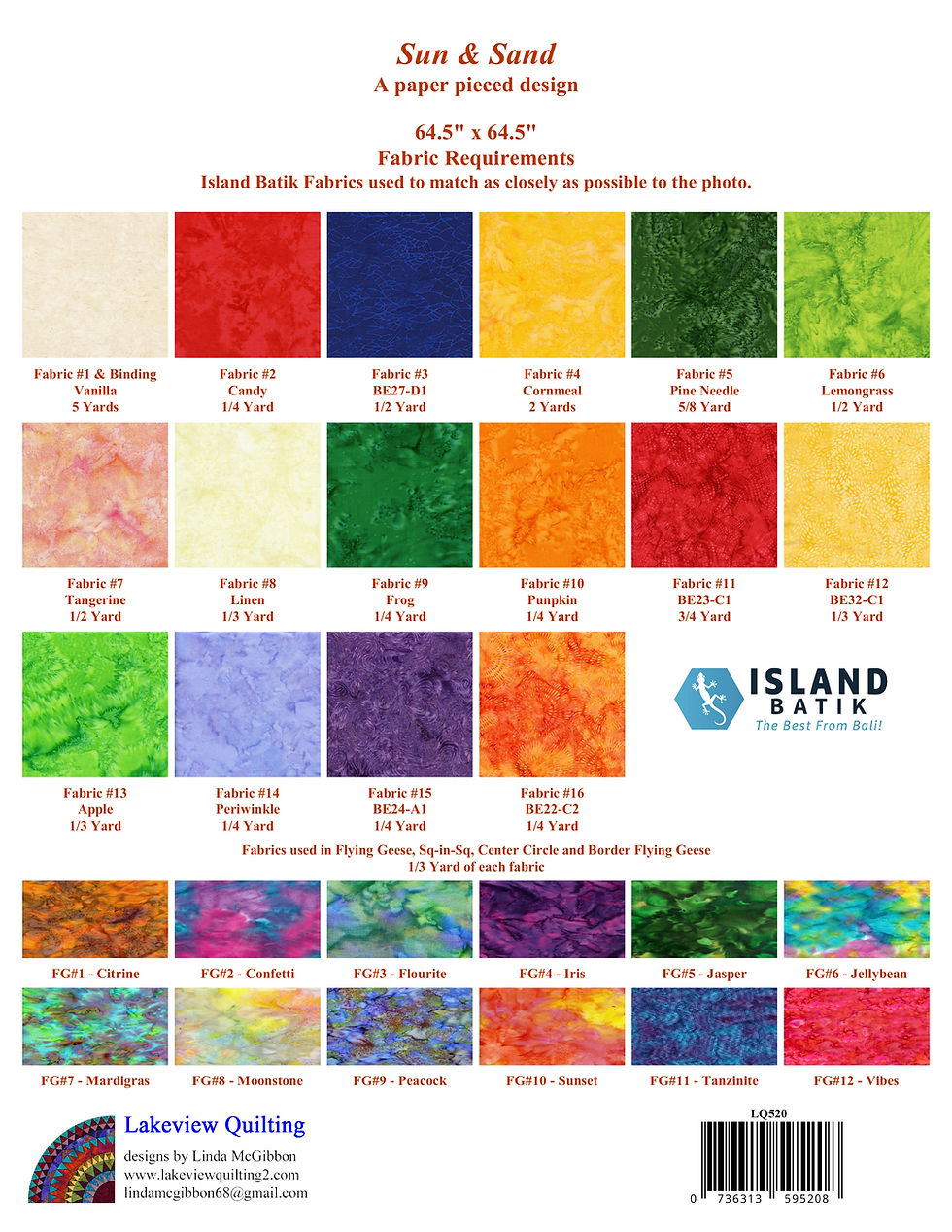 Thumbnail: Sun & Sand Digital Quilt Pattern