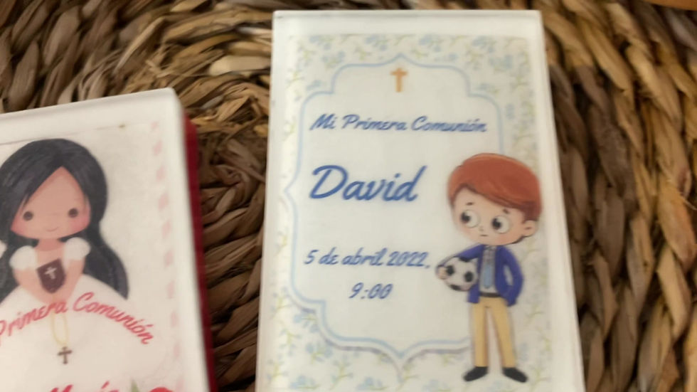 Miniatura: Jabones personalizados para comuniones niño