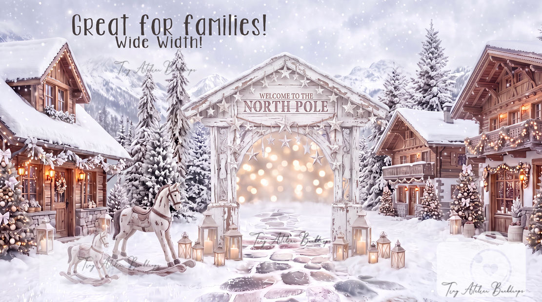 North Pole Welcome pretty snowy town