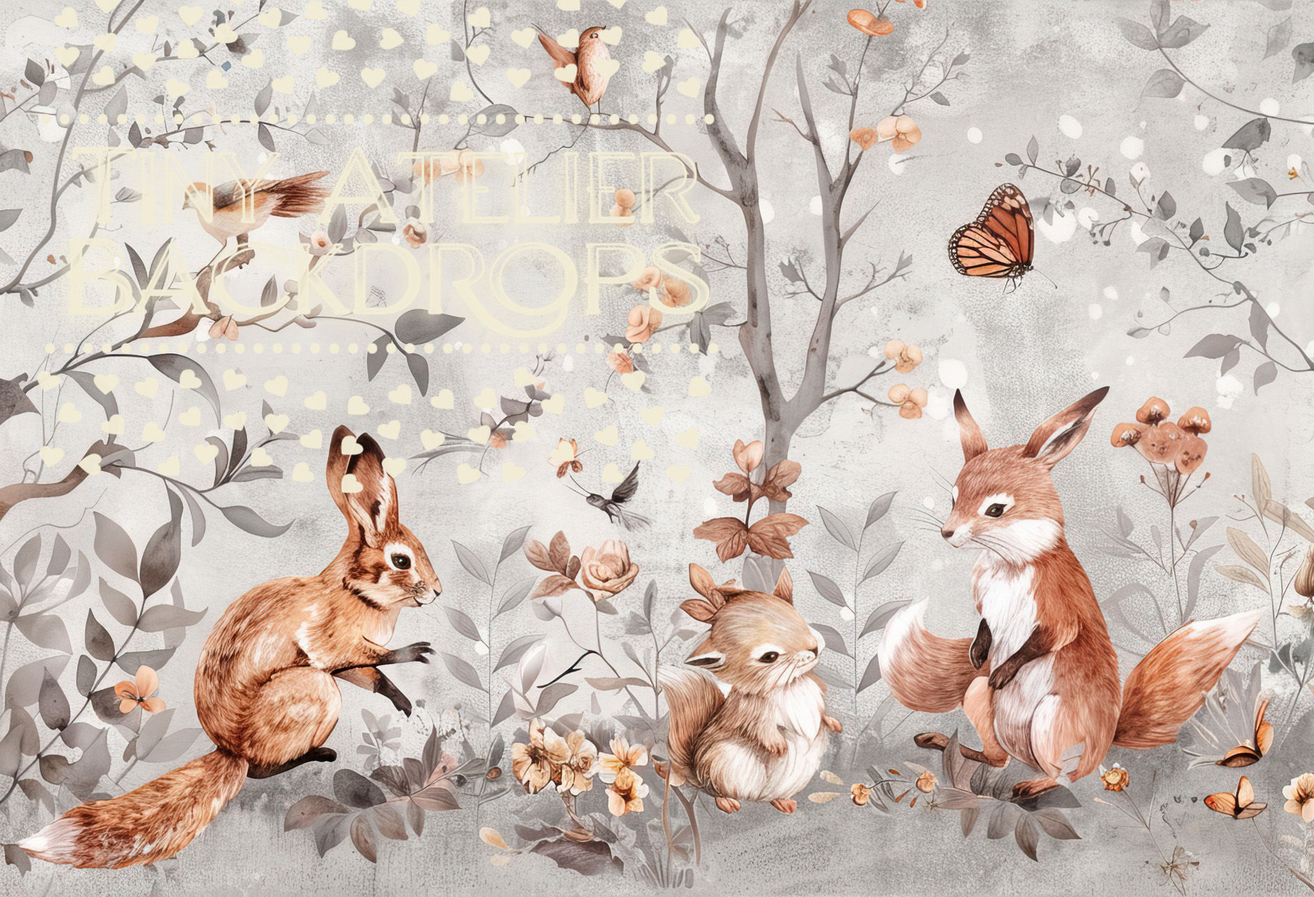Squirel Forest Cakesmash backdrop