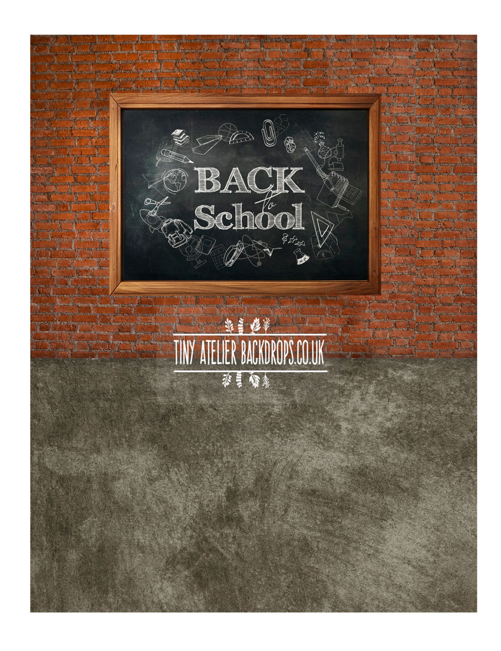 Brick Wall Back to School floordrop