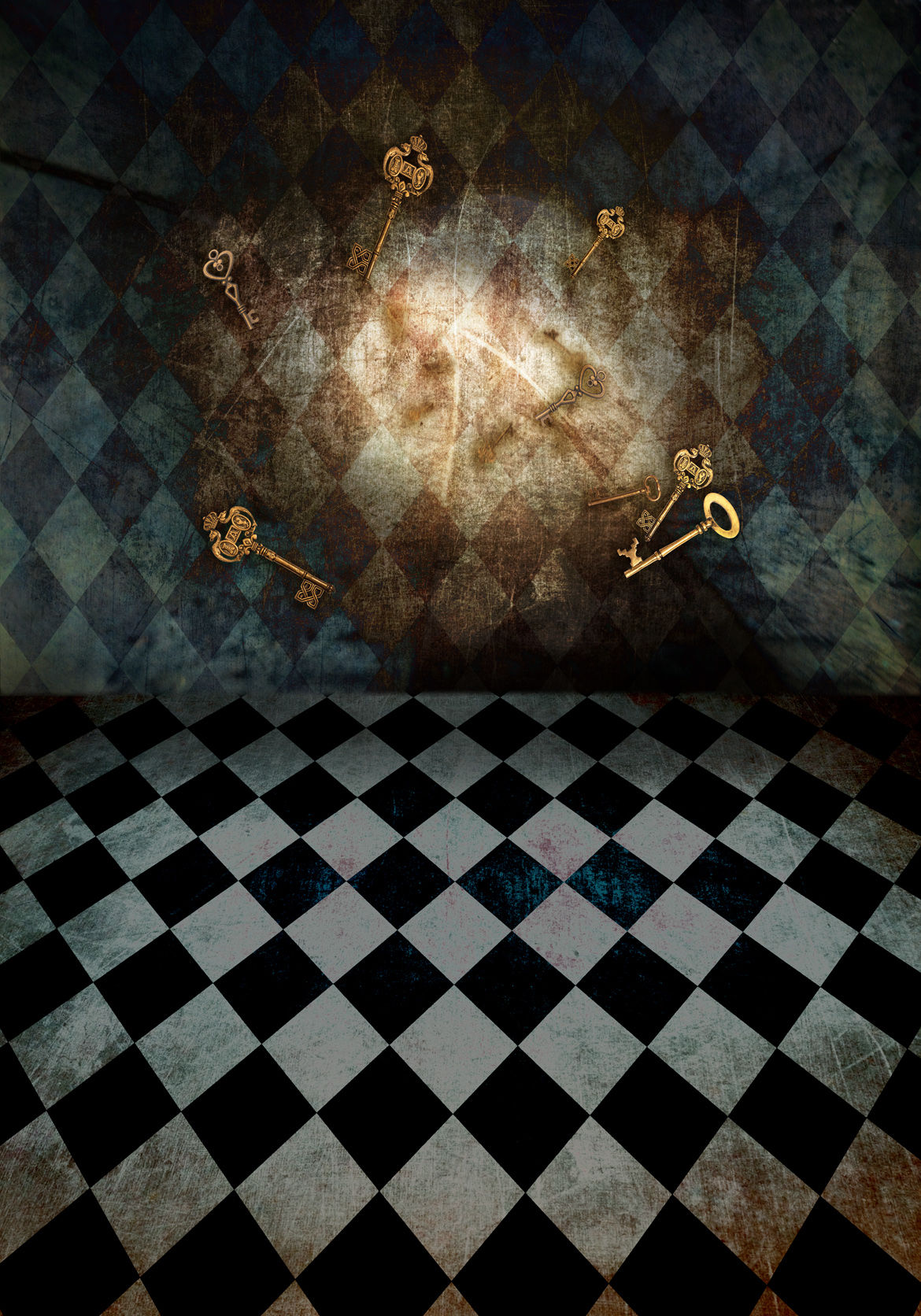 Alice in Wonderland Quirky Keys Mad Floordrop