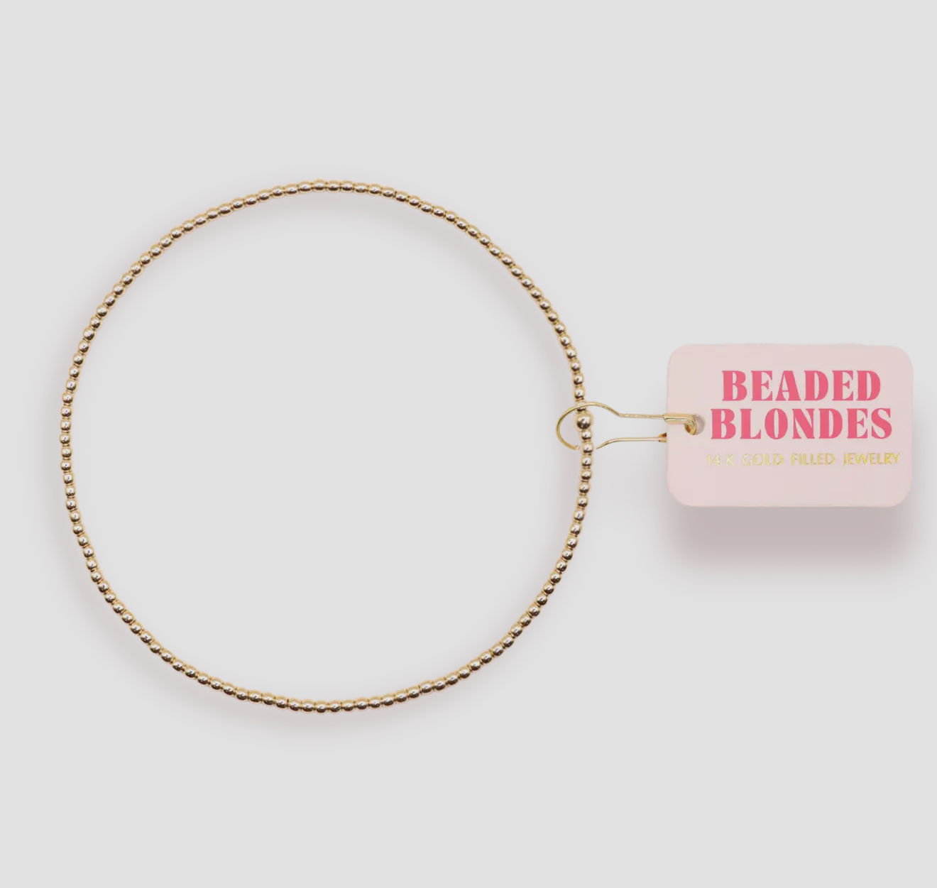 Beaded Blondes 2mm Gold Anklet - 9in