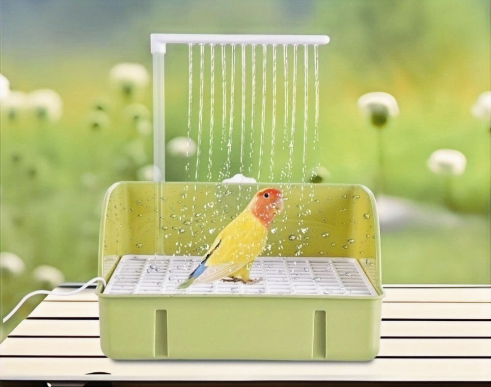 Automatic Bird Spa with Multi-Spray Shower – Detachable Self-Circulating Bath