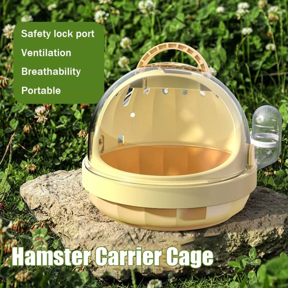 Plastic Hamster Carrier Cage Breathable Ventilated Guinea Pig Outer Basket With