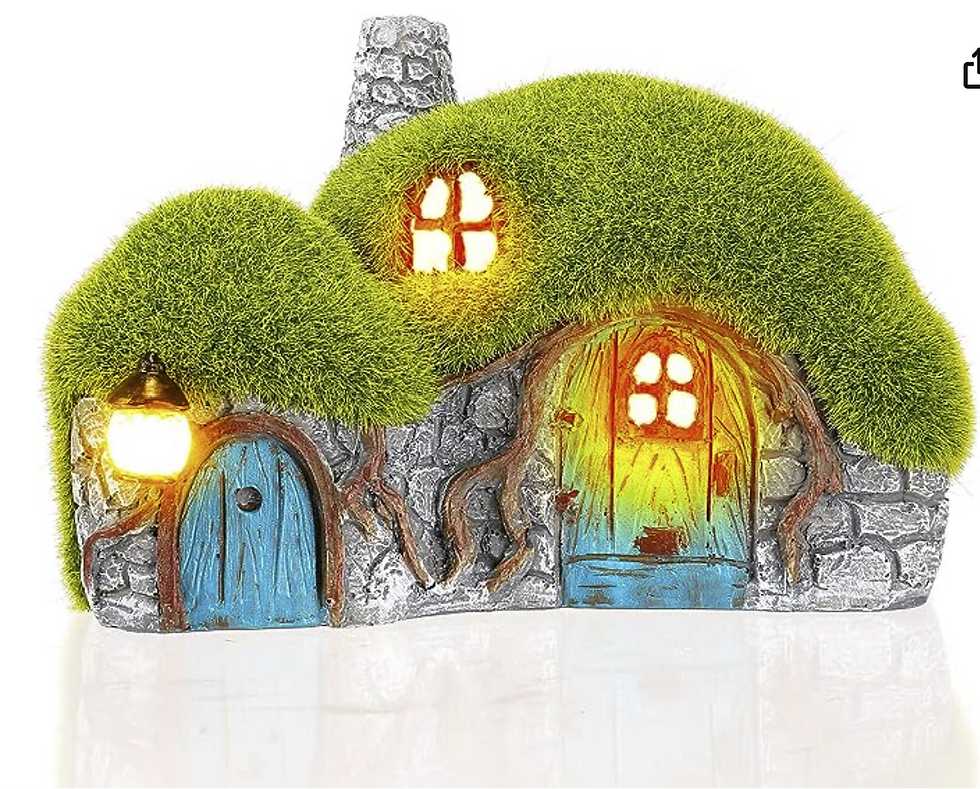 Darkdec - Fairy House with Waterproof Solar Lights