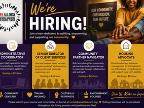 We’re Hiring: Join We All Rise and Support Our Community