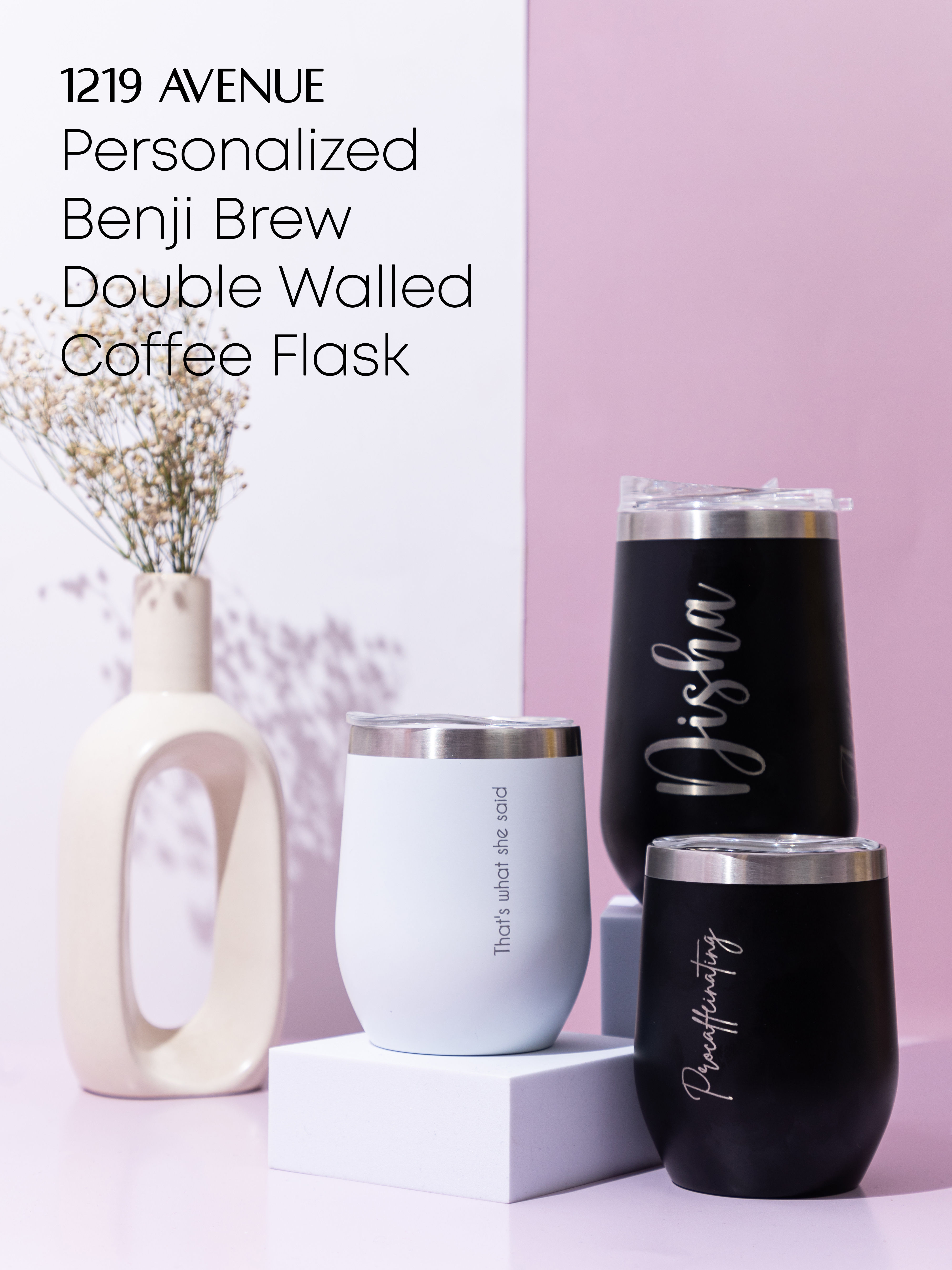 Personalized Name/Quote Benji Brew Coffee Flask NO COD