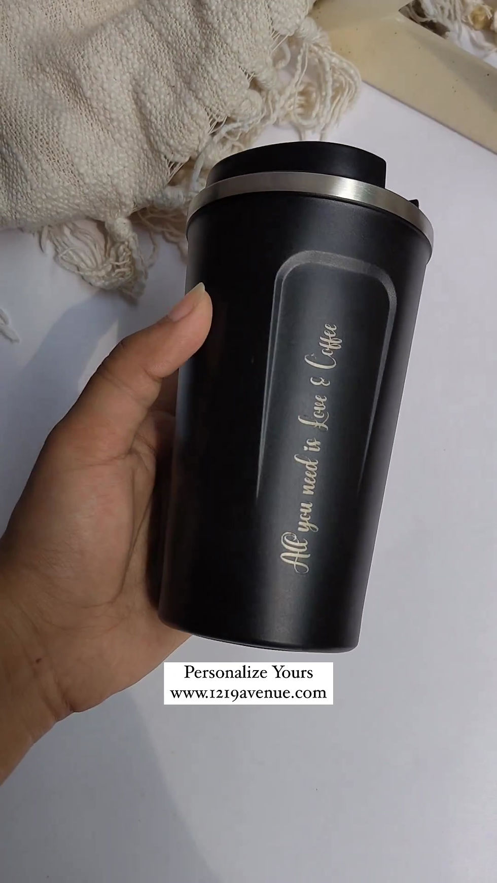 Thumbnail: Personalized Name/Quote Temperature Display Portable Coffee Flask 510ml. NO COD
