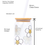 Thumbnail: 500ml Can Shaped Glass| Happy Sunflower |18oz Can Glass with lid, straw and