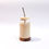 Thumbnail: 500ml Can Shape Glass|White ScribbledHeart|18oz Can Glass with lid straw coaster