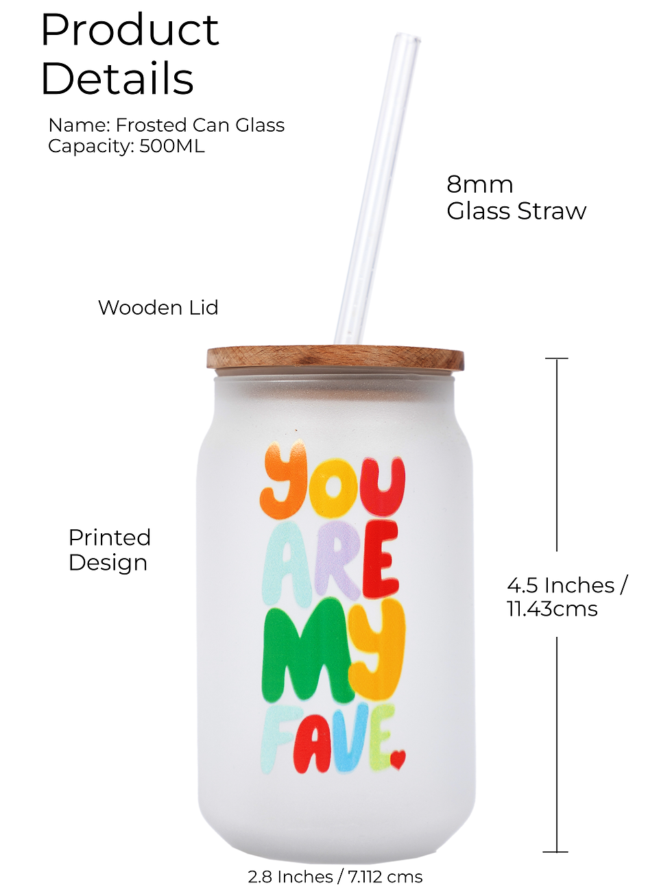 Thumbnail: 500ml Frosted Can Shaped Tumbler for Coffee| You Are My Fave 17oz