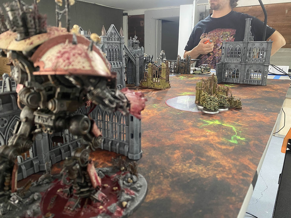 I don't know it yet, but Will is going to smoke my big, awesome, model in the foreground on turn two. What a jerk.