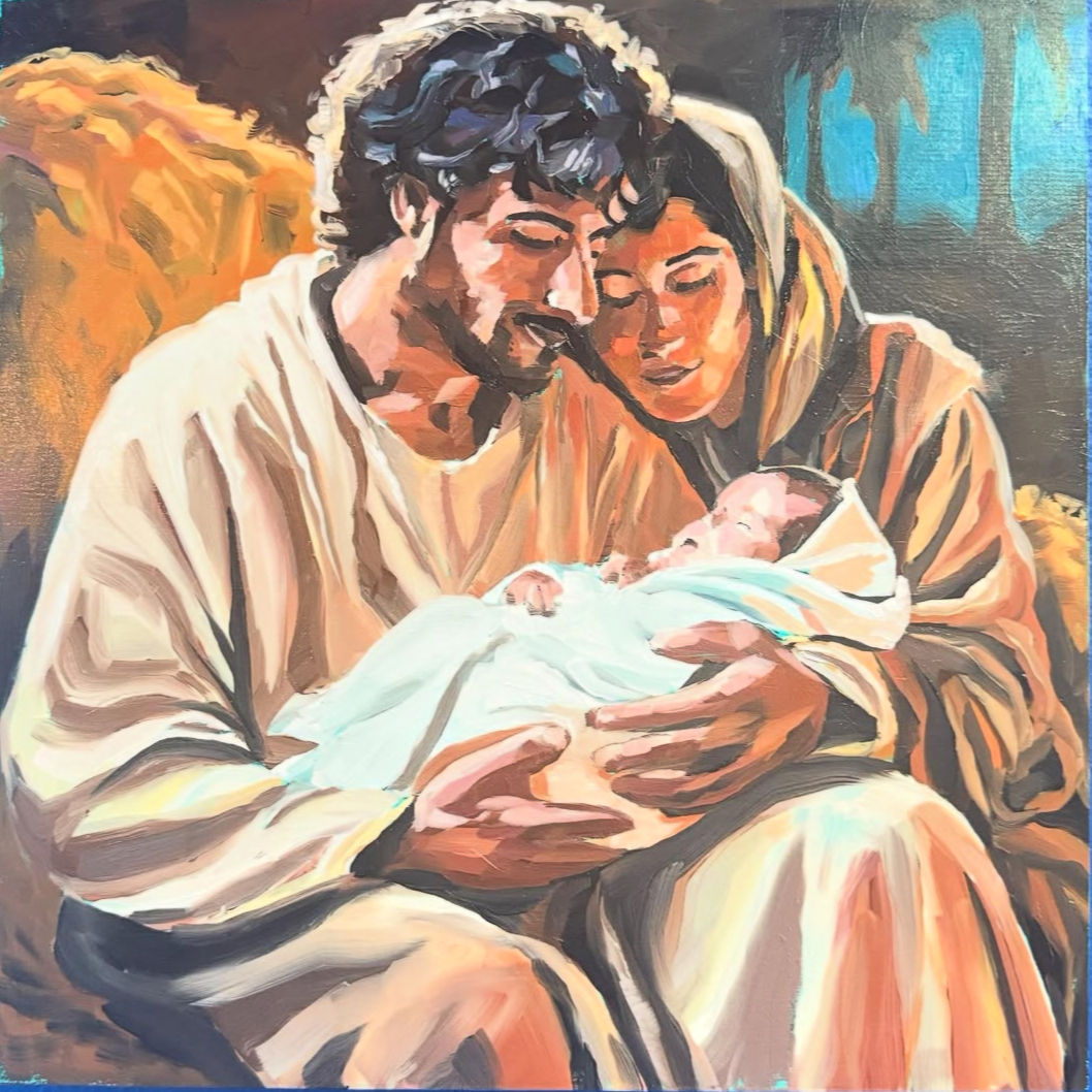 12x12 Giclée, Unstretched of Joseph's Gentle Hands