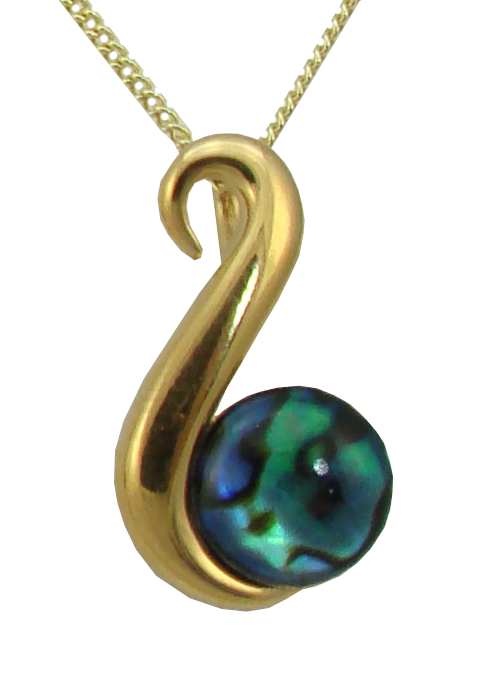 Thumbnail: Abstract Fishhook Drop Pendant